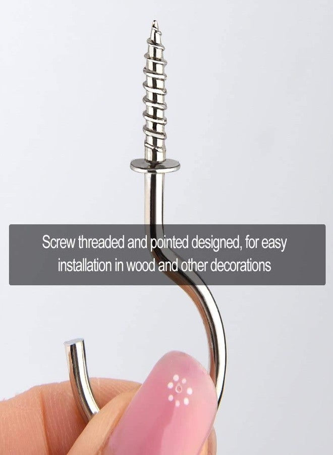 SASALES Steel Cup Ceiling Hooks Holder Heavy Duty J Hook. (1Inch) - Pack of 10 Pcs - Image 2